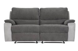 HOME Lucerne Large Fabric Recliner Sofa - Grey